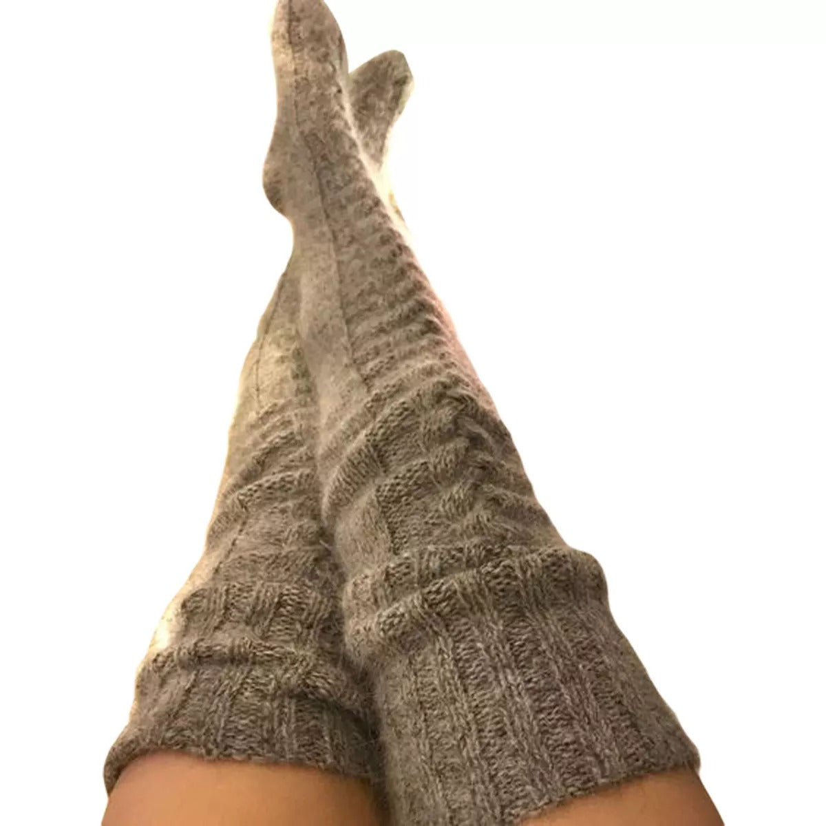 Warm Wool Knitted Over Knee Long Socks 6