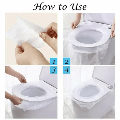 Biodegradable Disposable Plastic Toilet Seat Covers (50Pcs) 5