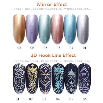 Mirror Metallic Nail Gel-3pcs 6
