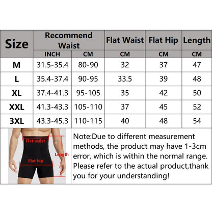 Men's High Waist Shapewear Boxer Briefs 6