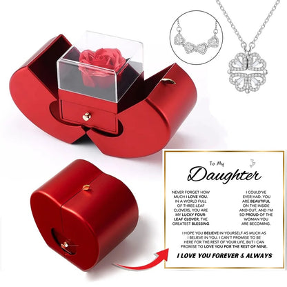 Daughter’s Lucky Clover Necklace & Forever Rose 6