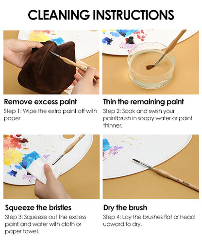 Miniature Detail Paint Brush Set 6