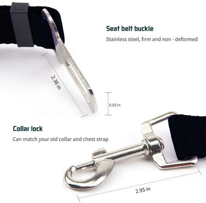 Adjustable Pet Car Seat Belt – Safety Harness Lead Clip for Dogs & Cats, Vehicle Travel Accessory 6