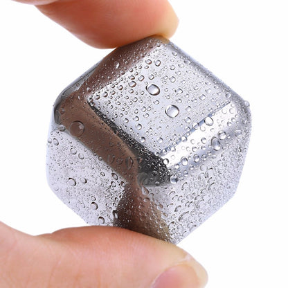 4 PCS Stainless Steel Cocktail Cubes 6