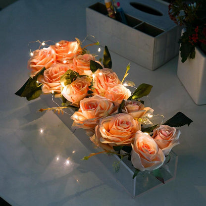 Clear Acrylic Rectangular Flower Vase 6