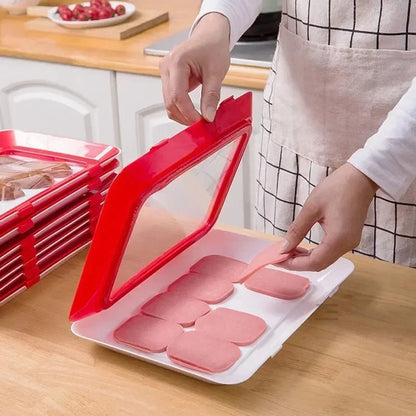 Stackable Silicone Food Storage Trays-2PCS 6