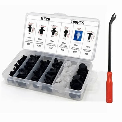 Car Retainer Clips & Fastener Remover Box Set 6