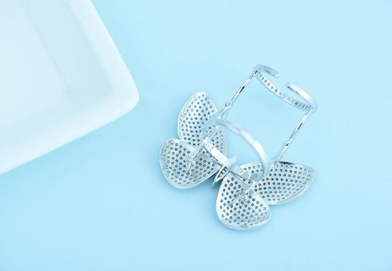Crystal Stones Made Butterfly Ring 6