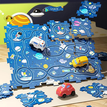 Children's Educational Puzzle Track Car Play Set 6