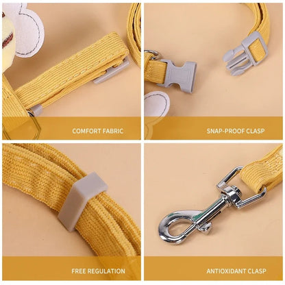 Cartoon Bee Pet Harness Leash & Collar Set 6