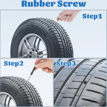 100-Piece Tire Repair Kit – Self-Service Screws & Tools with Screwdriver for Car & Motorcycle 6