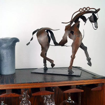 Handmade Metal Horse Sculpture 3