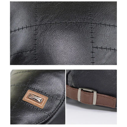 Men's High Quality Trendy Leather Beret 6
