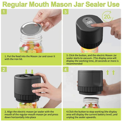 Electric Mason Jar Vacuum Sealer 6