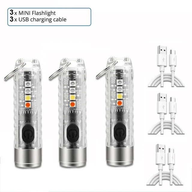 Rechargeable Mini Powerful Keychain Flashlight 6