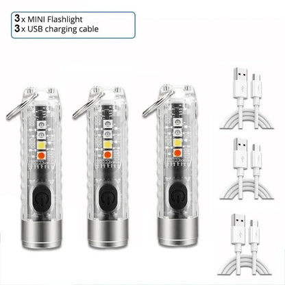 Rechargeable Mini Powerful Keychain Flashlight 6