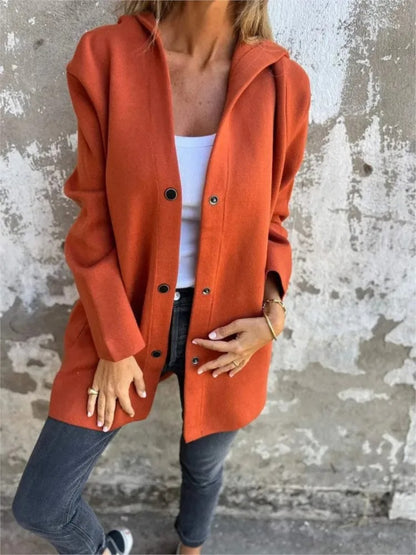 Casual Single Breasted Hooded Jacket 6