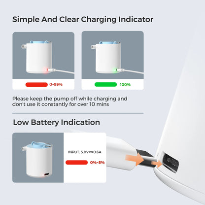 Ultra-Mini USB Air Pump – Fast Inflate & Deflate, USB Rechargeable 6