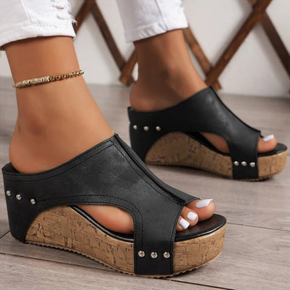Stud Wedges Women's Sandals 6