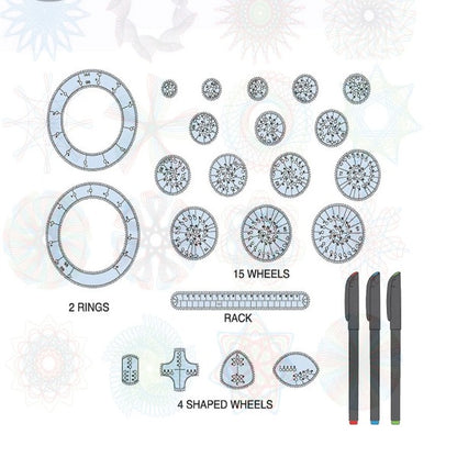 Spirograph Geometric Ruler Set - 22PCS 6