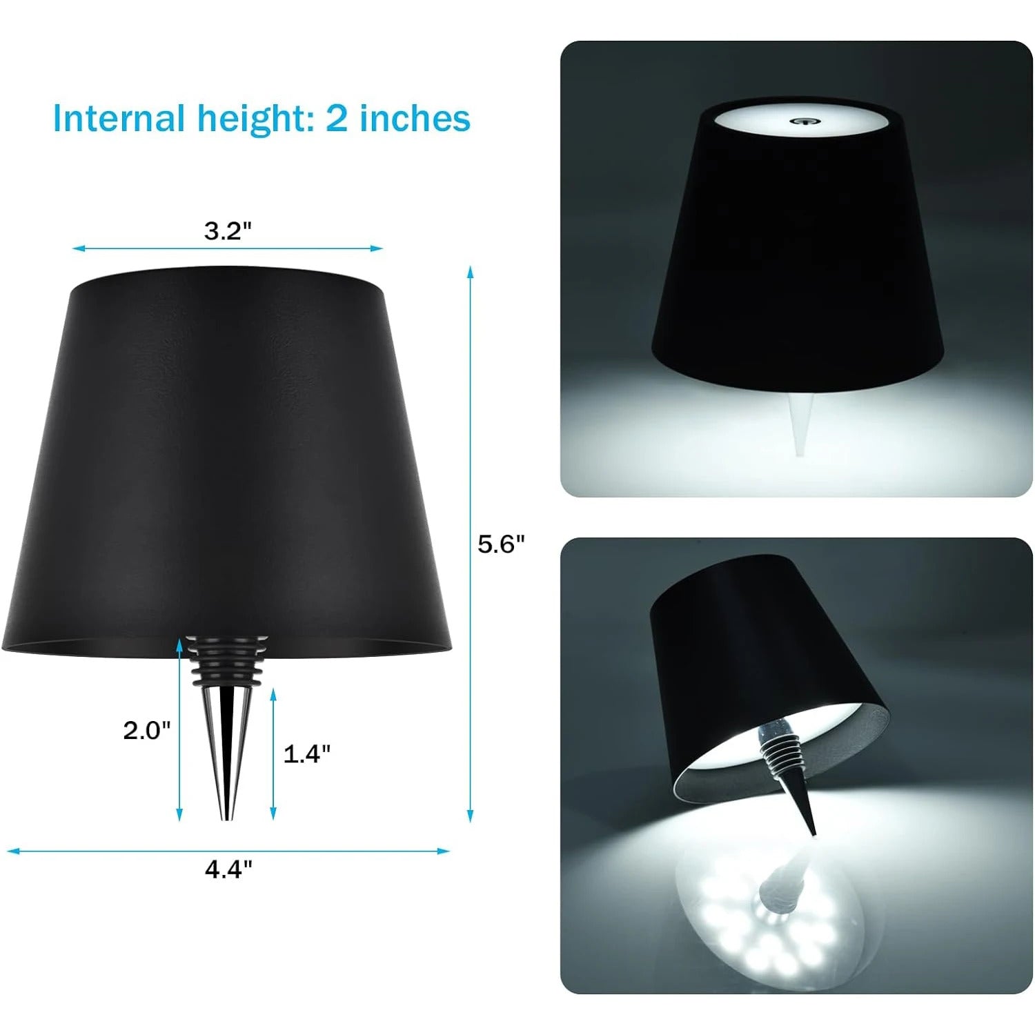Creative Cordless Rechargeable Wine Bottle Lamp Head Top 6