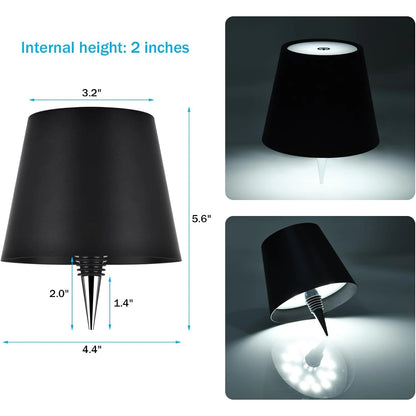 Creative Cordless Rechargeable Wine Bottle Lamp Head Top 6