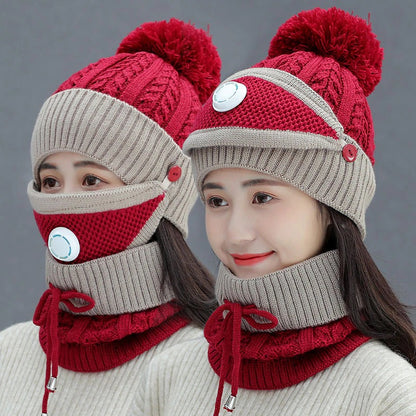 3PCS WOMEN WINTER SCARF SET 6