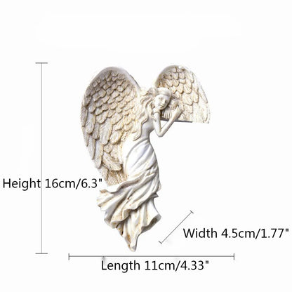 Door Frame Angel Wing Sculpture Retro Wall Decoration 6