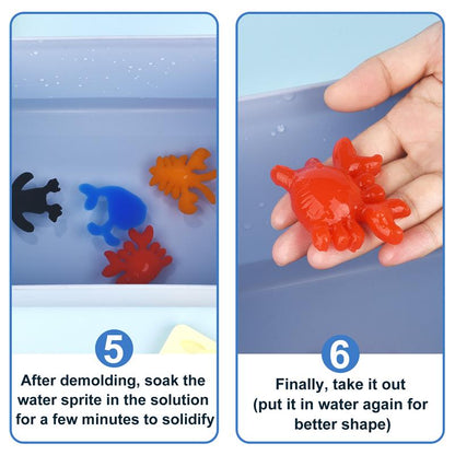 Children's DIY Aqua Fairy Marine Life 6 Shapes Mold Water elf Set 6