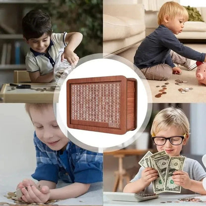 Cash Vault Wooden Savings Box 6