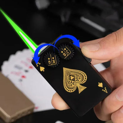 Green Flame Ace Card Torch Flame Lighter 6
