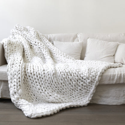 Handmade Chunky Knit Blanket 6