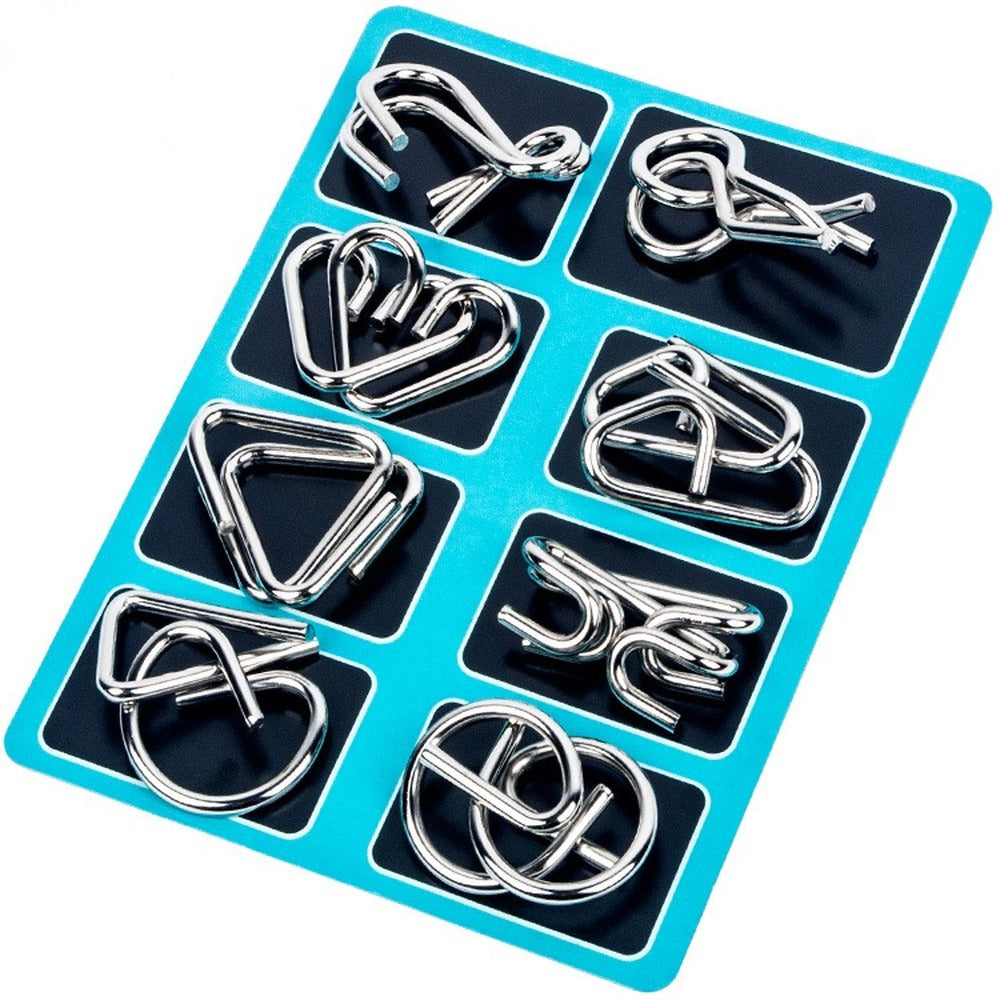 Stainless Steel Montessori Puzzle Mind IQ Test Toys (8pcs) 6