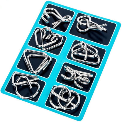 Stainless Steel Montessori Puzzle Mind IQ Test Toys (8pcs) 6