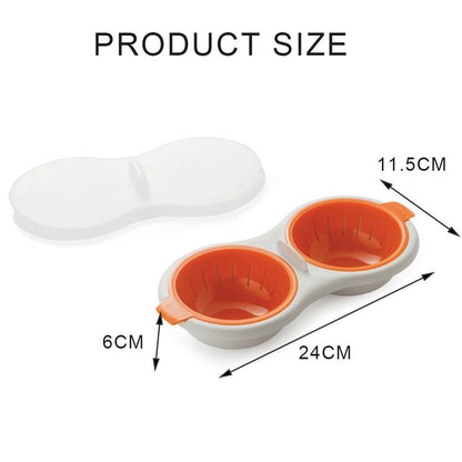 BPA Free Microwave Double Cup Perfect Eggs Poacher 6