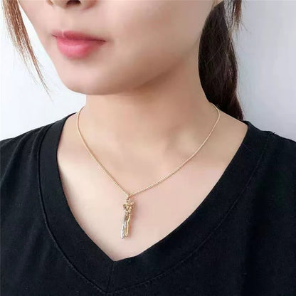 Couple Hugging Pendant Necklace 6