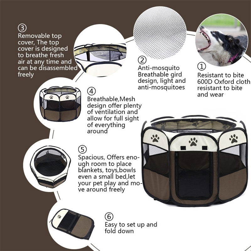 Portable Cat Dog Crate 6