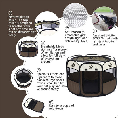 Portable Cat Dog Crate 6