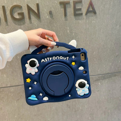 Cartoon Camera-Style Tablet Protective Case with Ring Stand 6