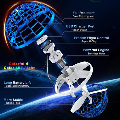 Magic Hoverball LED Flying Spinner 6