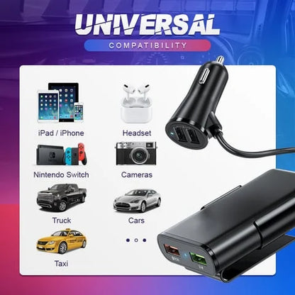 4 Port USB Car Charger Quick Charge QC3 6
