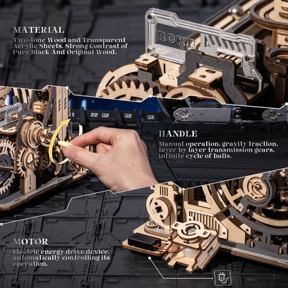 Marble Spaceport Marble Run 3D Wooden Puzzle 6