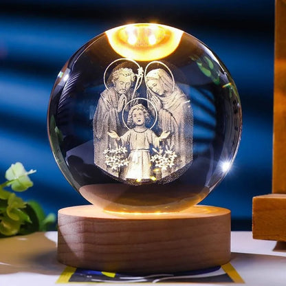 Crystal Ball Jesus Figurine 6
