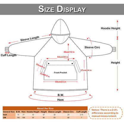 Oversized Wearable Blanket Hoodie – Sherpa Fleece Sweatshirt with Sleeves & Pocket, Warm Plush Hooded Blanket 6