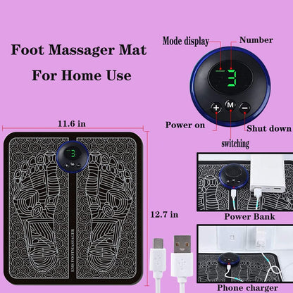 EMS Acupoints Stimulator Massage Foot Mat 6