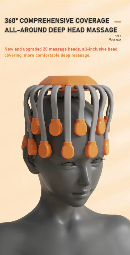 Migraine Head Massager – 360° Octopus Head Relaxation Device with 5 Modes 6
