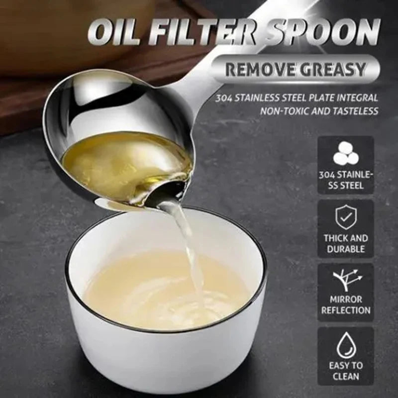Stainless Steel Grease Fat Separator Spoon 6