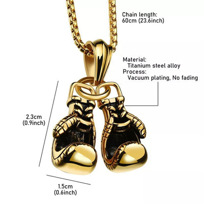 Fitness Boxing Gloves Metal Necklace 5