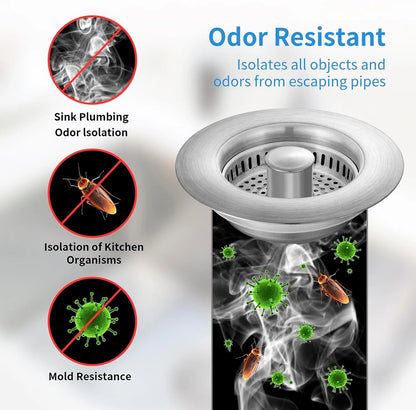 3-in-1 Stainless Steel Sink Drain Strainer 6