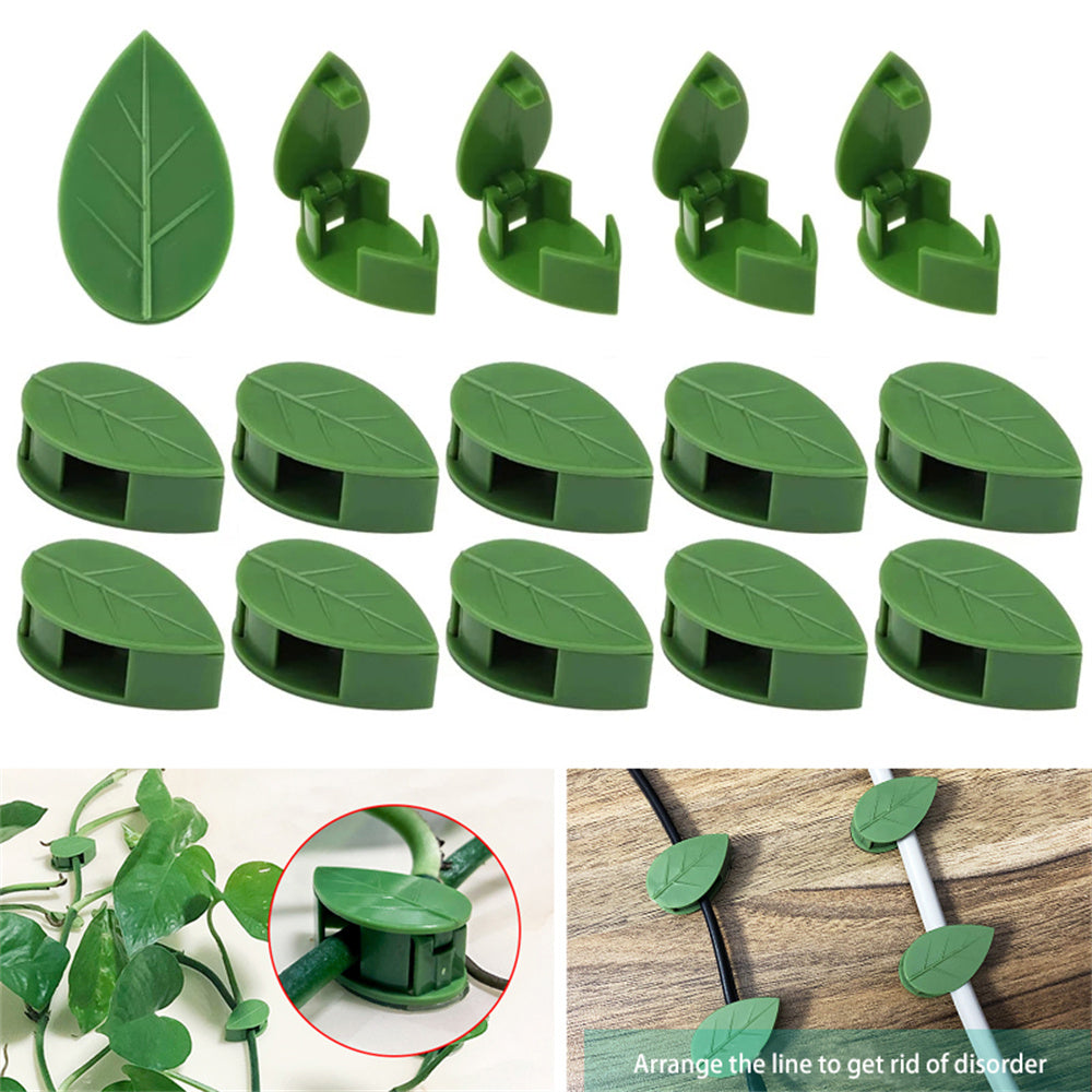 LEAF-SHAPED PLANT  FIXING CLIP 50pcs 6